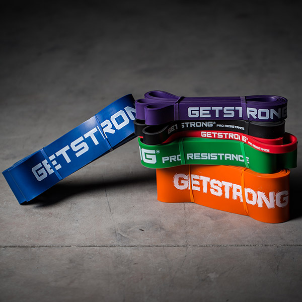 Bandas Elásticas de GetStrong para Box de CrossFit en Varios Colores y Resistencias